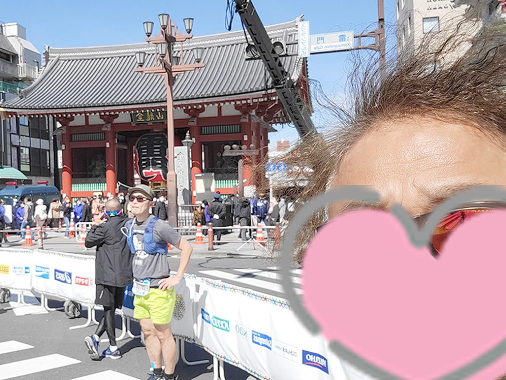 リグロ大作戦 リグロ ロート製薬 一ヶ月後の成果は? リグロ持参で東京マラソン2021参加 浅草寺前で自撮